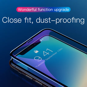 Baseus 0.3mm Rigid-edge Curved-Screen Tempered Glass Screen Protector with Anti-Blue Light For iPhone XS Max/11 Pro Max (SGAPIPH65-BJG01)