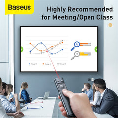 Baseus Orange Dot Wireless Presenter With USB/Type-C Receiver (Red Laser) Grey (ACFYB-0G)