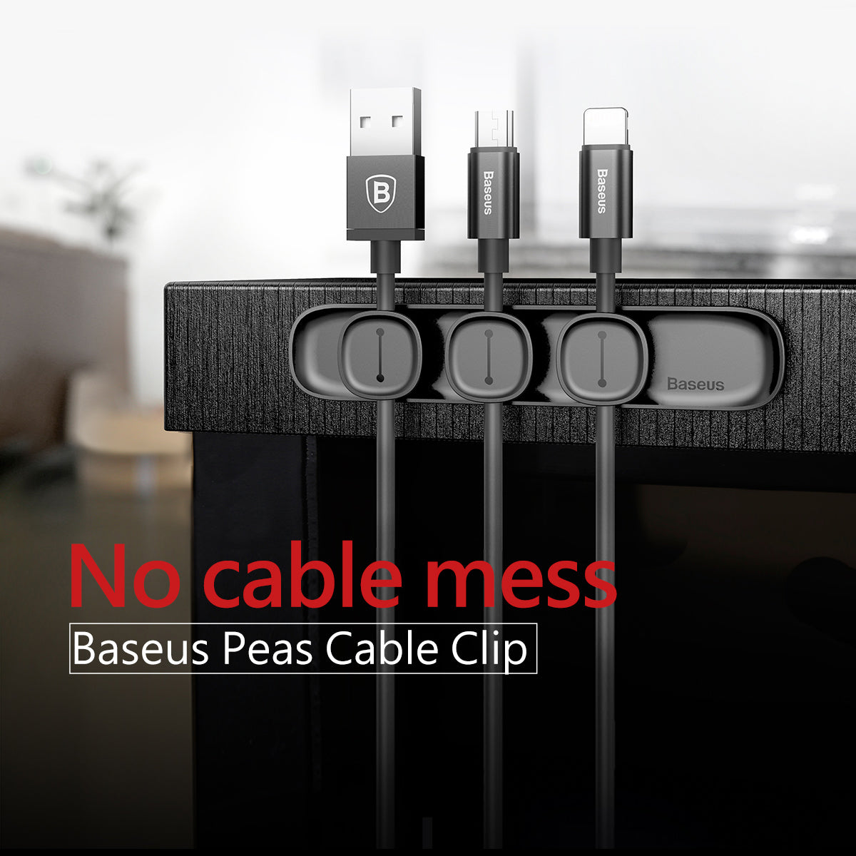 Baseus Peas Magnetic Cable Organizer Cable Clip (ACWDJ-01)