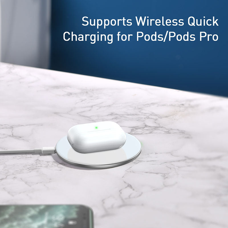 Baseus 15W Qi Certified Simple Wireless Charger - Upgraded Version (WXJK-A02)