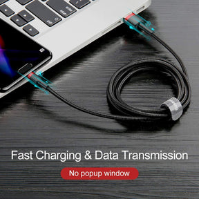 Baseus 3A Fast Charging USB Type C Cable + TPE +High Density Nylon Braided Wire (CATKLF-B19)