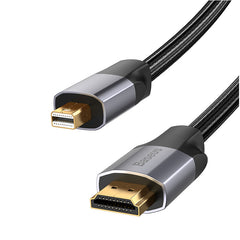 Baseus Enjoyment Series Mini DP Male To 4K HD Male Adapter Cable 1M Dark Grey (CAKSX-L0G)