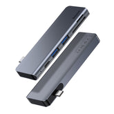 Baseus Harmonica 5 in 1Type-C USB Hub for Type-C Laptop Grey (CAHUB-K0G)