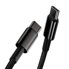 Baseus Tungsten Gold Fast Charging Data Cable Type-C To Type-C 100W 1M/2M Black (CATWJ-01)