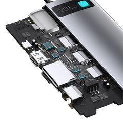 Baseus Metal Gleam 9 in 1 Multifunctional USB Type-C Hub Grey (CAHUB-CU0G)