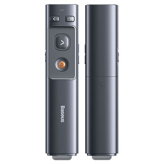 Baseus Orange Dot Wireless Presenter With USB/Type-C Receiver (Red Laser) Grey (ACFYB-0G)
