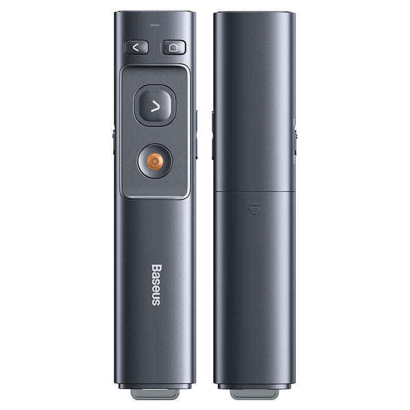 Baseus Orange Dot Wireless Presenter With USB/Type-C Receiver (Red Laser) Grey (ACFYB-B0G)