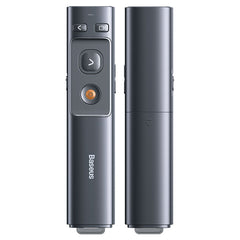 Baseus Orange Dot Wireless Presenter With USB/Type-C Receiver (Red Laser) Grey (ACFYB-0G)