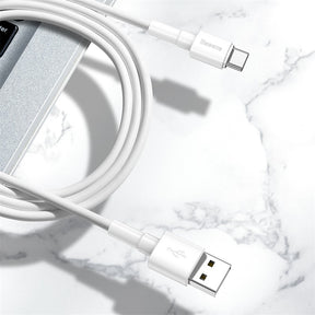 Baseus Mini White Charging Cable for USB Type C Phones And Tablets - 3A (CATSW-02)