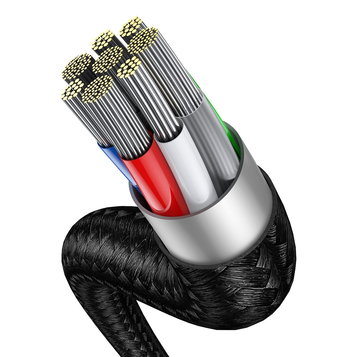 Baseus Flash Series One-for-Two Fast Data Cable Type-C To L+C 100W 1.2M Black (CA1T2-F01)
