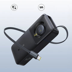 Baseus Free2Pull Power Bank with Retractable Cable 10000mAh 30W Cosmic Black