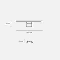 Baseus i-wok Series LED lamp for desktop monitor screen lighting black (DGIWK-P01) dimensions