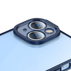 Baseus Glitter Transparent Case and Tempered Glass set for iPhone 14 Plus (blue)