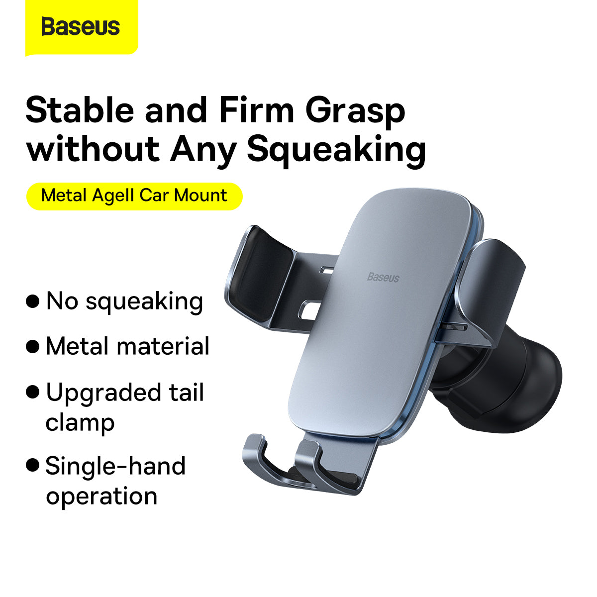 Baseus Metal Age II Round Air Vent Gravity Phone Holder Black (SUJS030001)