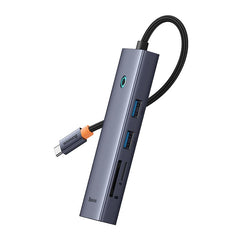 Baseus UltraJoy Series 7-Port HUB Docking Station Space Grey（Type-C to HDMI4K@60Hz*1+USB3.0*2+PD*1+RJ45*1+SD/TF3.0*1）