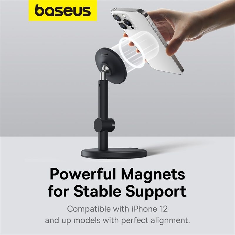 Holder Baseus Magnetic Desktop Phone Stand MagPro (black) B10564100121-00