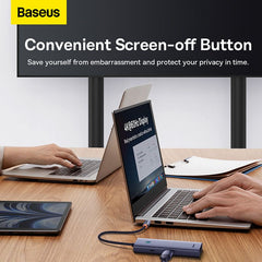 Baseus UltraJoy Series 7-Port HUB Docking Station Space Grey（Type-C to HDMI4K@60Hz*1+USB3.0*2+PD*1+RJ45*1+SD/TF3.0*1）