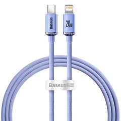 Baseus crystal shine series fast charging data cable Type C to Lightning 20W 1.2m black -CAJY000201